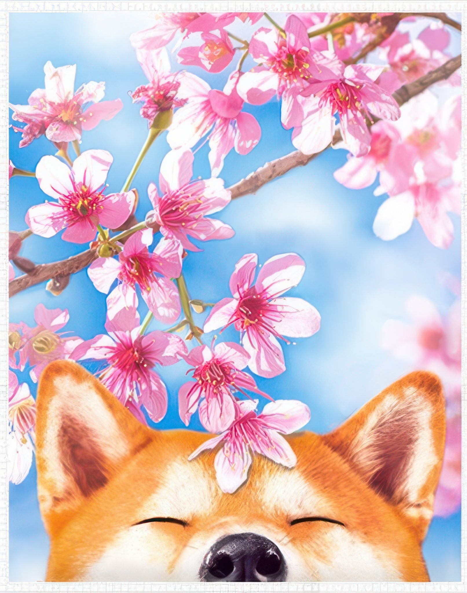 pintoo-h2463-45-cherry-blossom-edition---cherry-blossom-shiba-inu-4500-pieces-jigsaw-puzzle