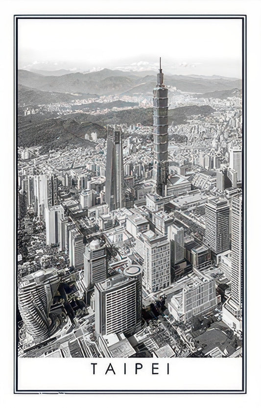 Pintoo H2612　Scenery • Black and White / Taipei　1000 Pieces Plastic Jigsaw Puzzle