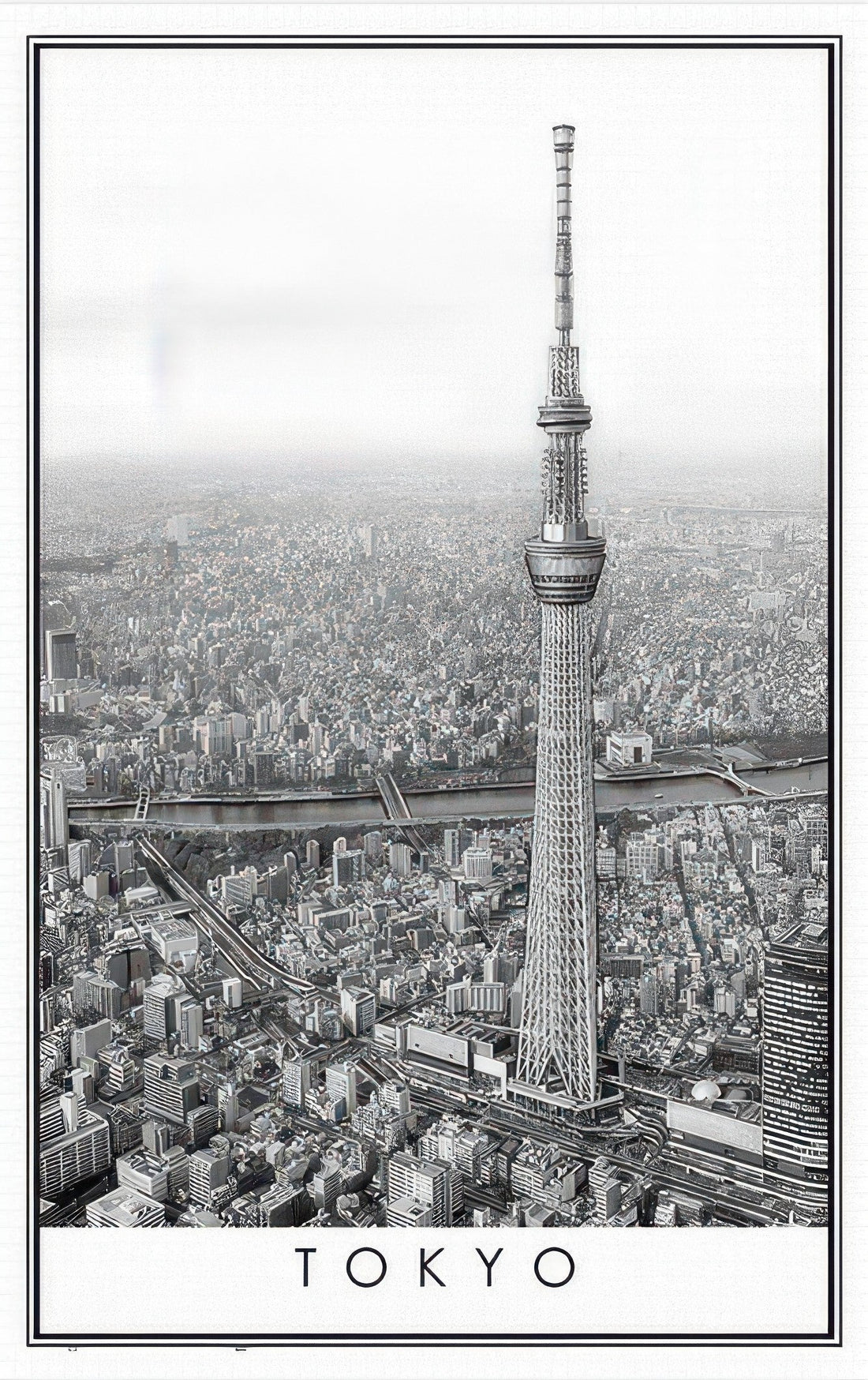 pintoo-h2613-40-black-and-white---cityscape,-tokyo-4000-pieces-jigsaw-puzzle