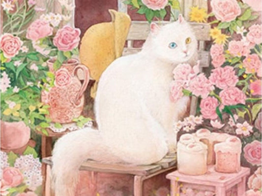 Pintoo • Jina • A cat in the Rose Garden　1200 PCS　Plastic Jigsaw Puzzle