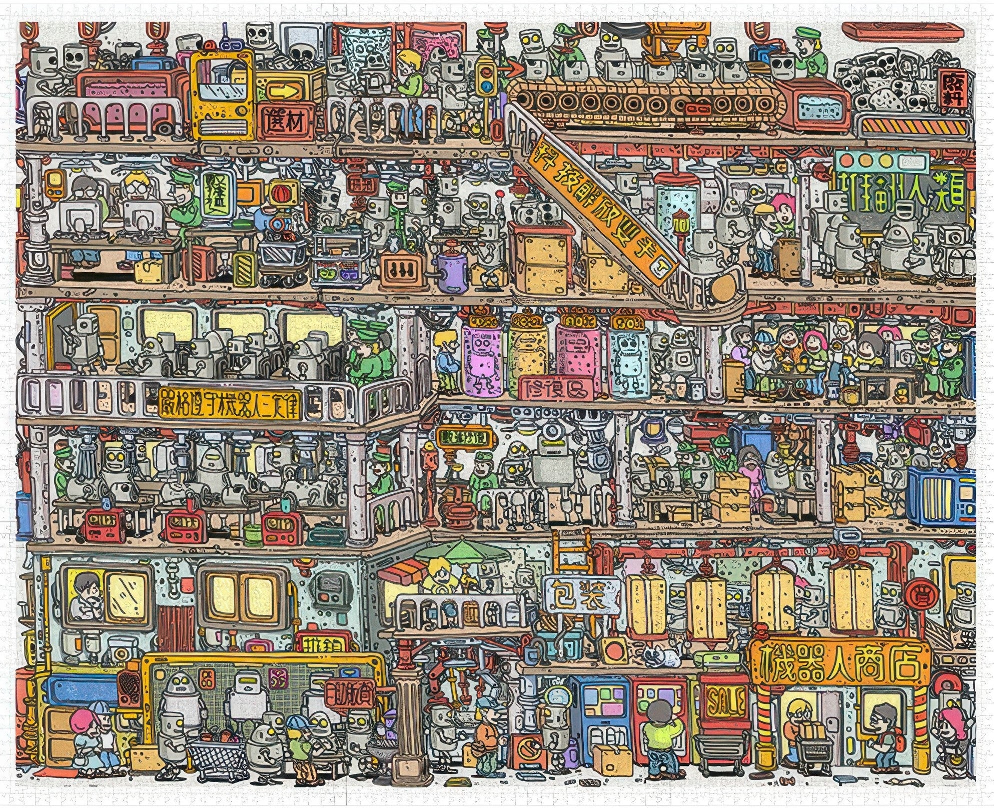 pintoo-h2646-45-fatfishboy---robot-factory-4500-pieces-jigsaw-puzzle