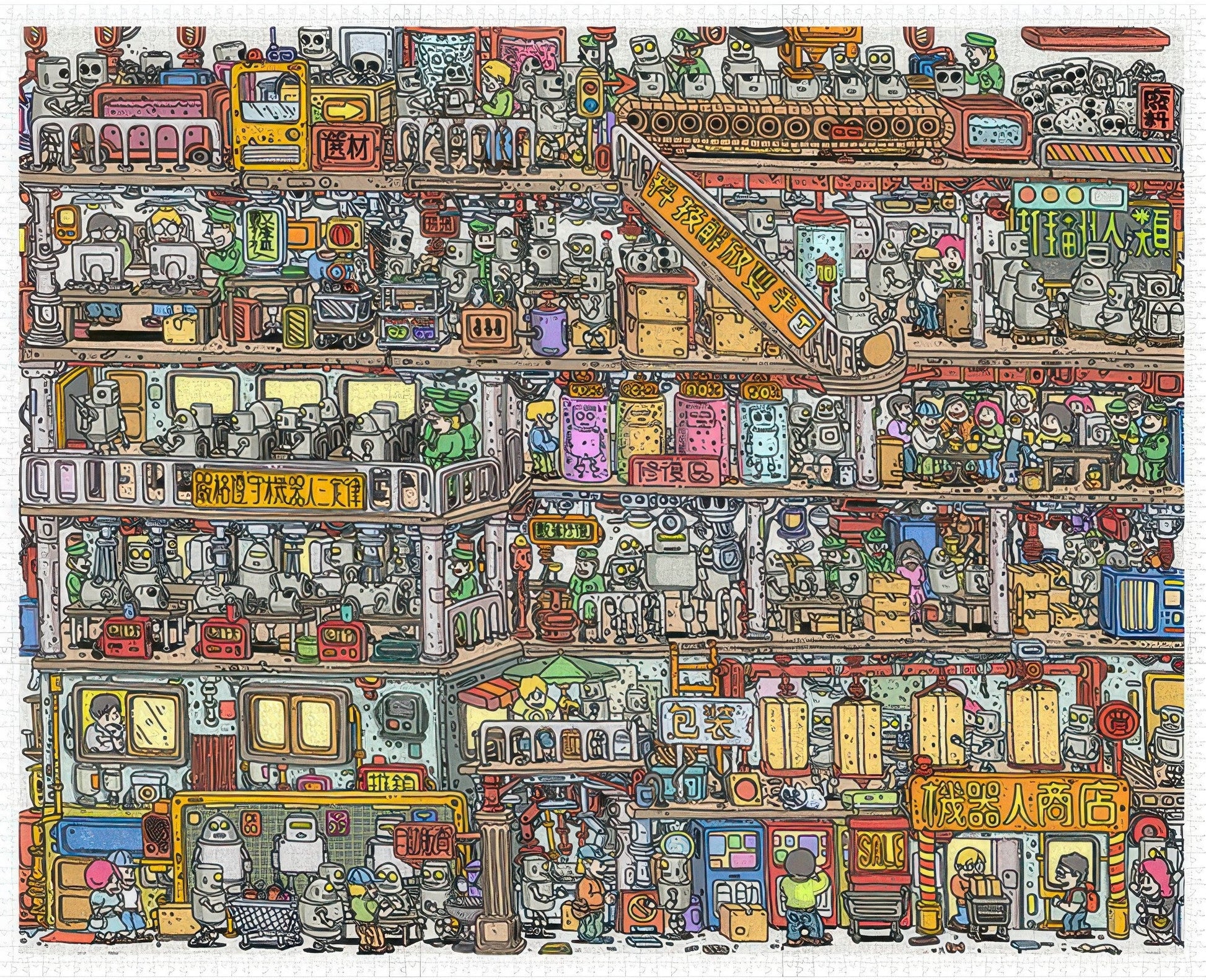 pintoo-h2646-45-fatfishboy---robot-factory-4500-pieces-jigsaw-puzzle