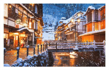 pintoo-h2682-japan---ginzan-winter-onsen-ryokan-1000-pieces-jigsaw-puzzle