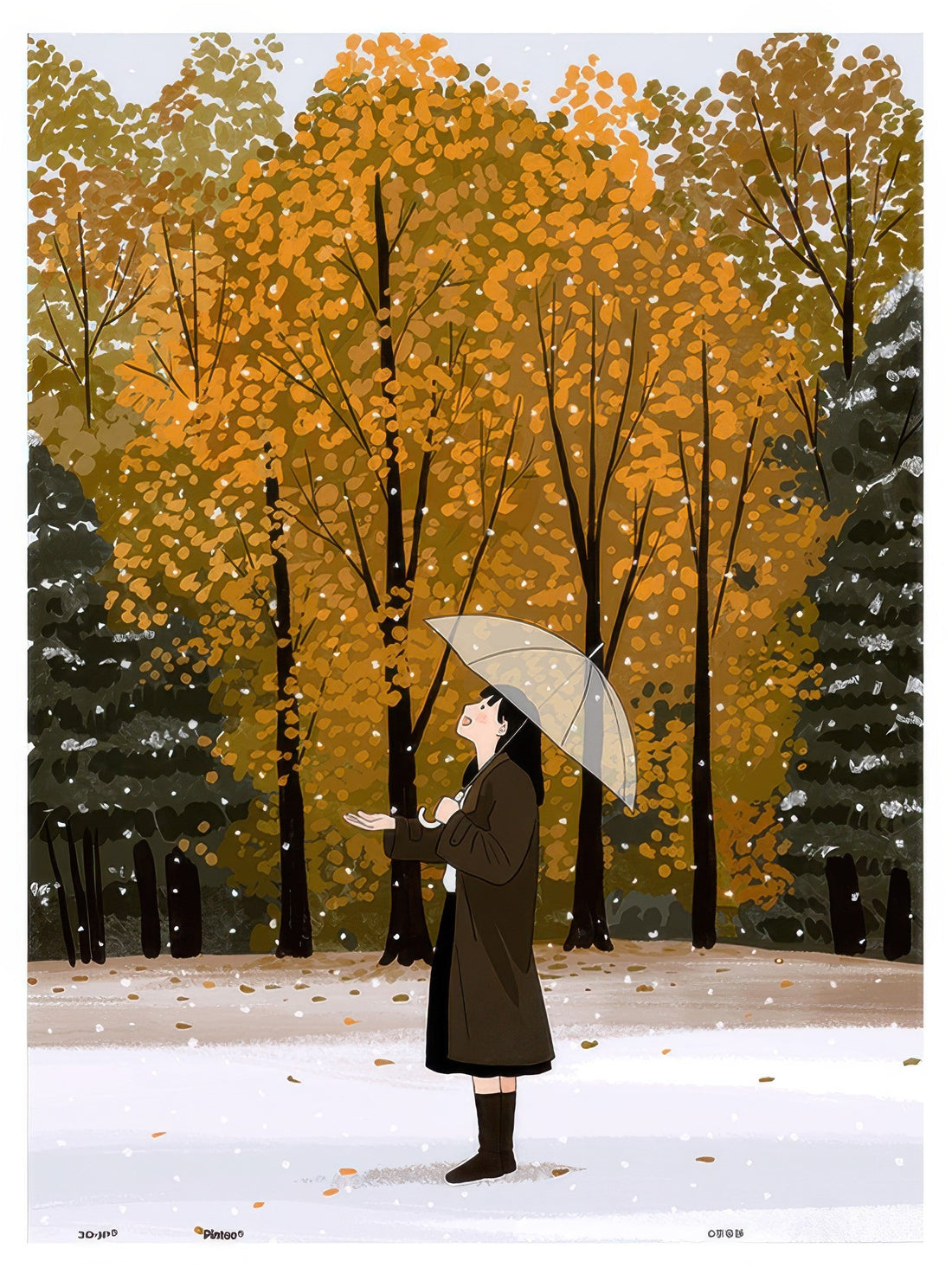 pintoo-h2722-li-ningjing---human-seasons---warm-and-healing-light-snow-300-pieces-jigsaw-puzzle