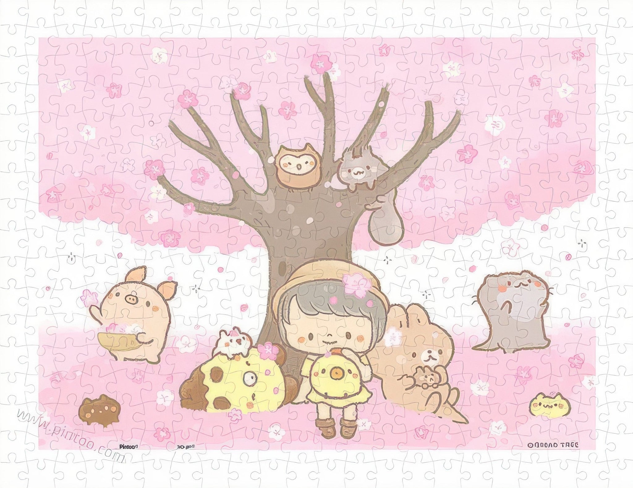 pintoo-h2787-bread-tree---under-the-cherry-blossom-tree-300-pieces-jigsaw-puzzle