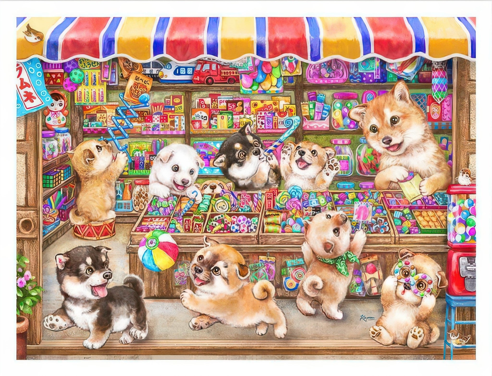 pintoo-h2825-kayomi---shiba-inu-candy-store-1200-pieces-jigsaw-puzzle