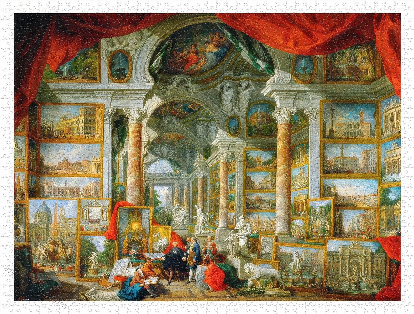 pintoo-h2843-giovanni-paolo-panini---modern-rome-1200-pieces-jigsaw-puzzle