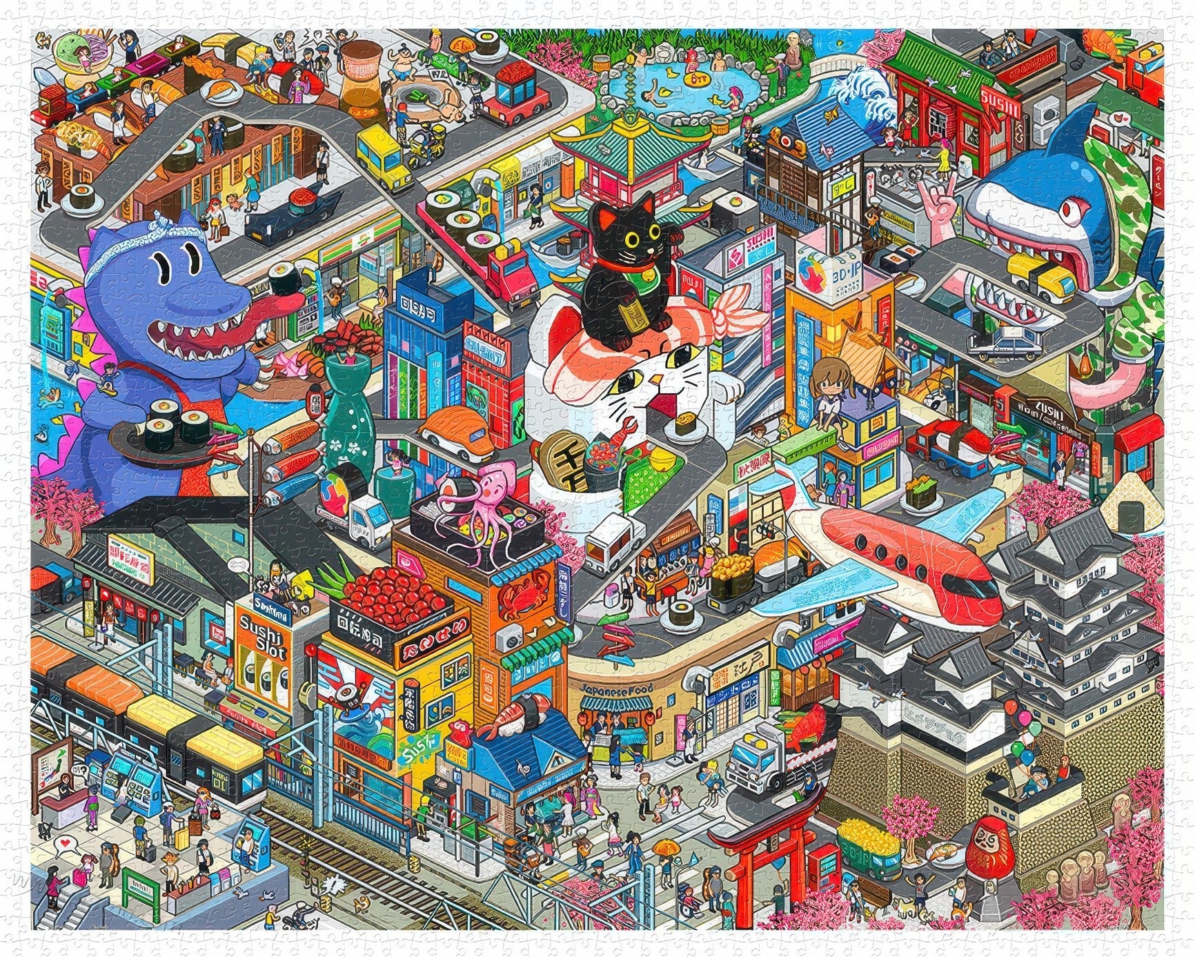 pintoo-h2848-pixel-world---little-monkey-ears---city-of-rotation-2000-pieces-jigsaw-puzzle