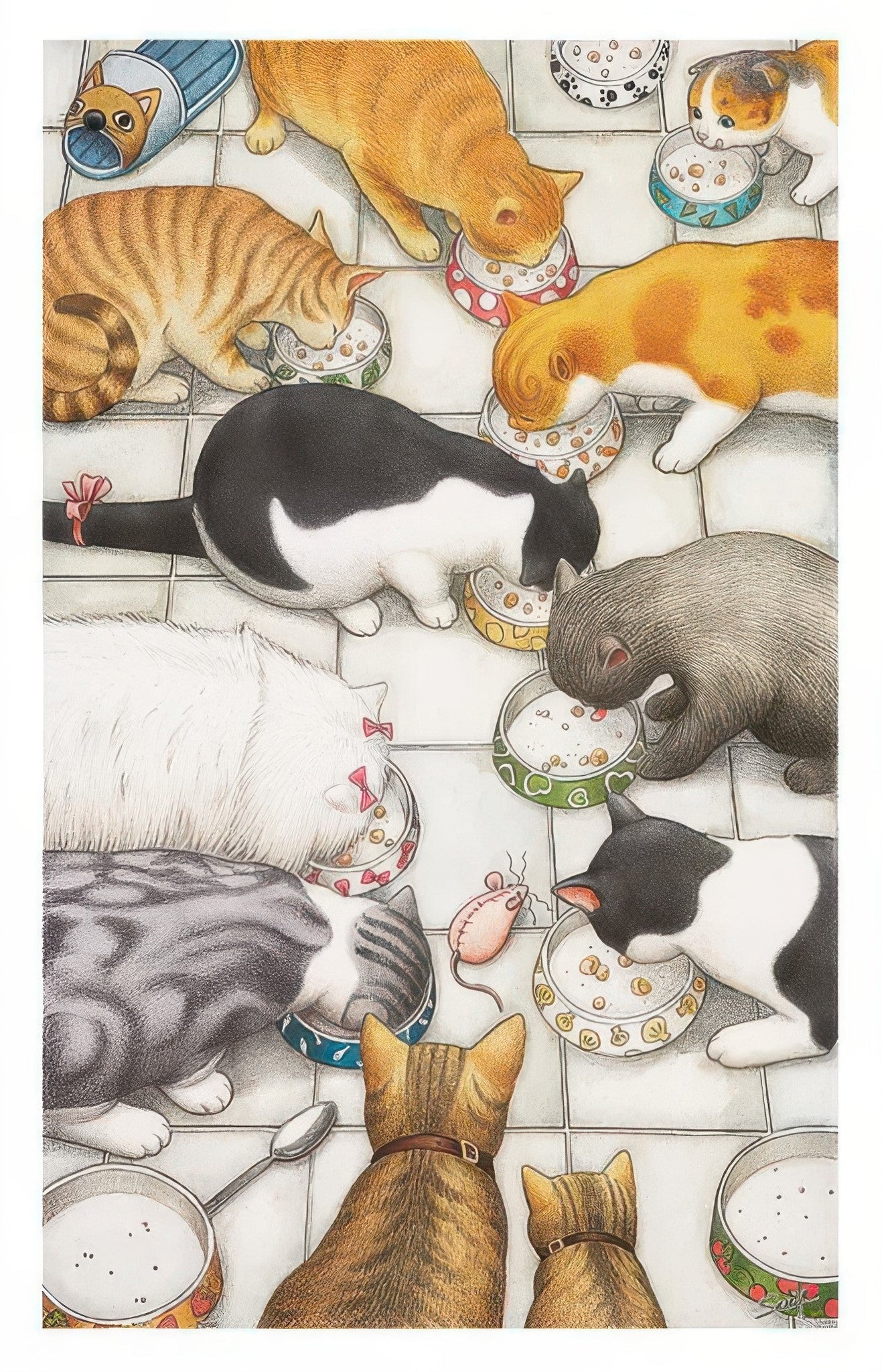 pintoo-h2864-smart---cats-start-eating-1000-pieces-jigsaw-puzzle