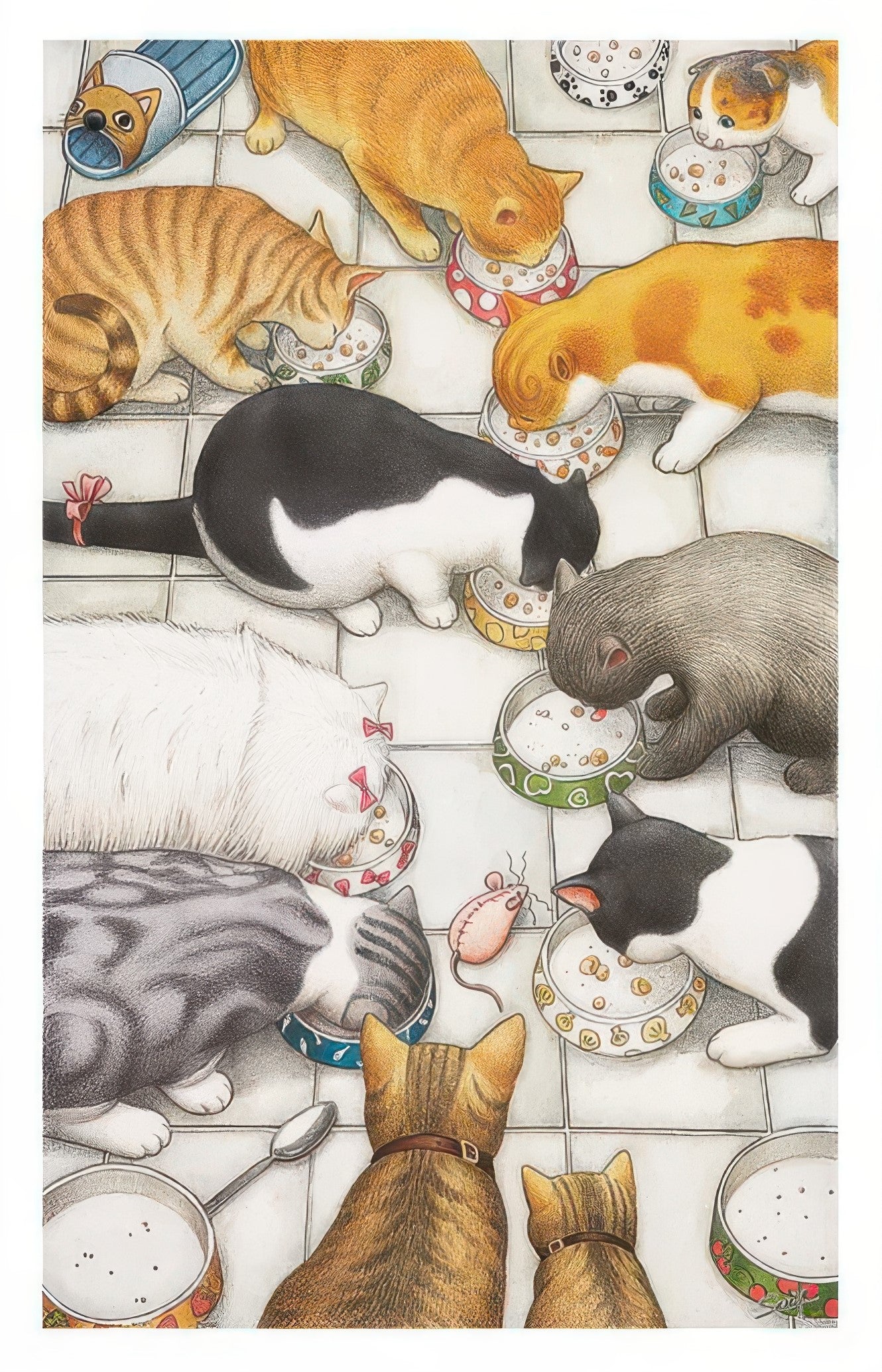 pintoo-h2864-smart---cats-start-eating-1000-pieces-jigsaw-puzzle