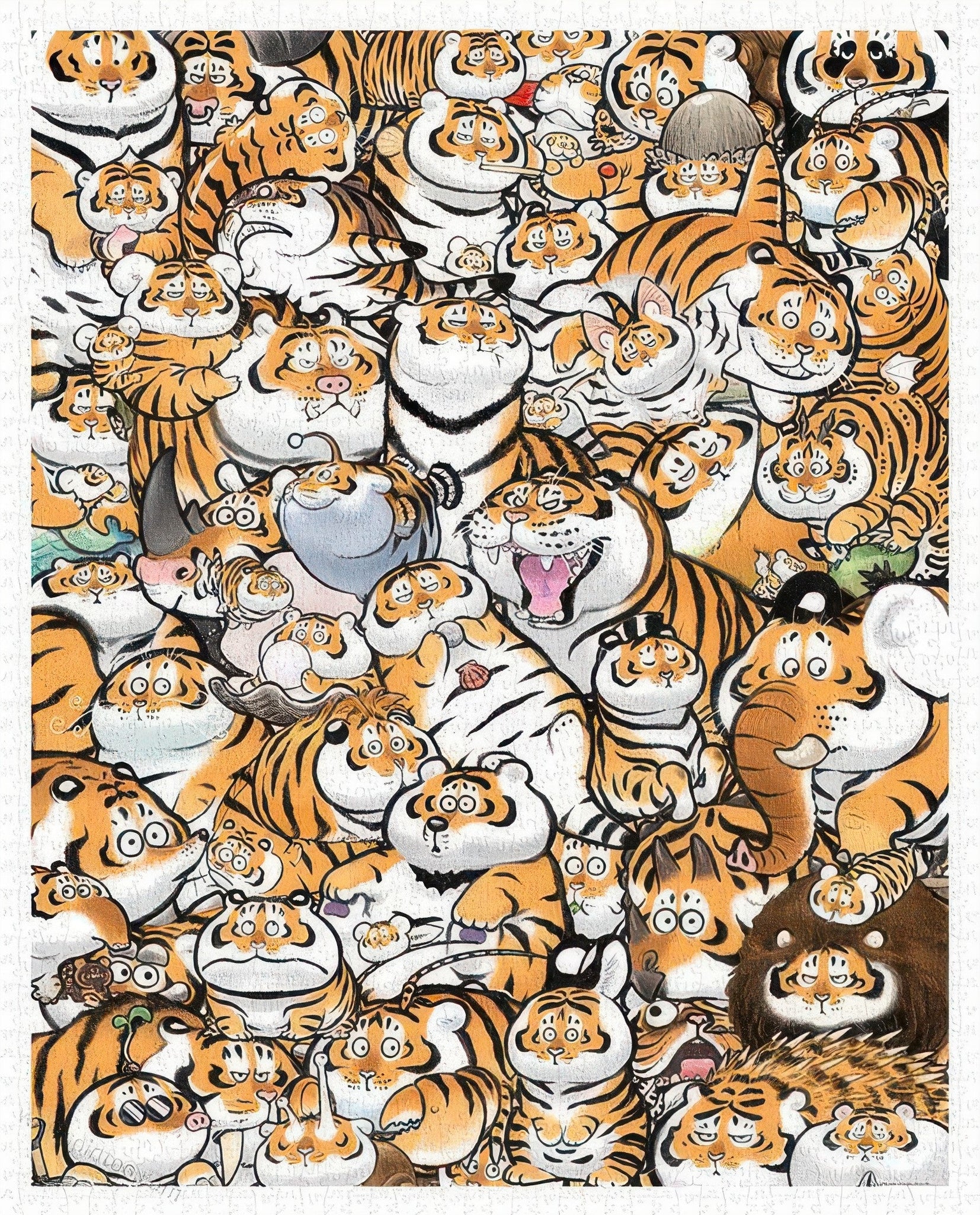 pintoo-h2866-i'm-not-fat-tiger---versatile-fat-tiger-2000-pieces-jigsaw-puzzle