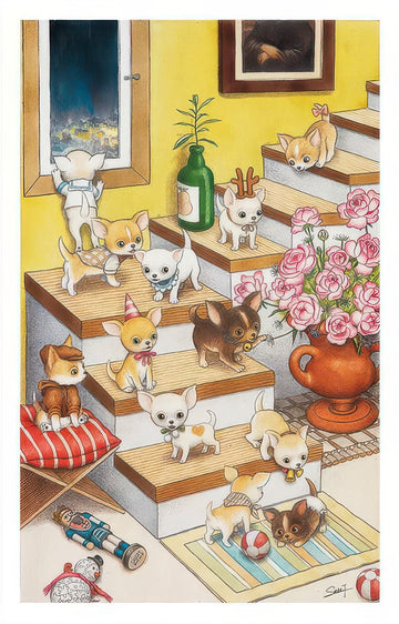 pintoo-h2877-smart---chihuahua-going-down-stairs-1000-pieces-jigsaw-puzzle