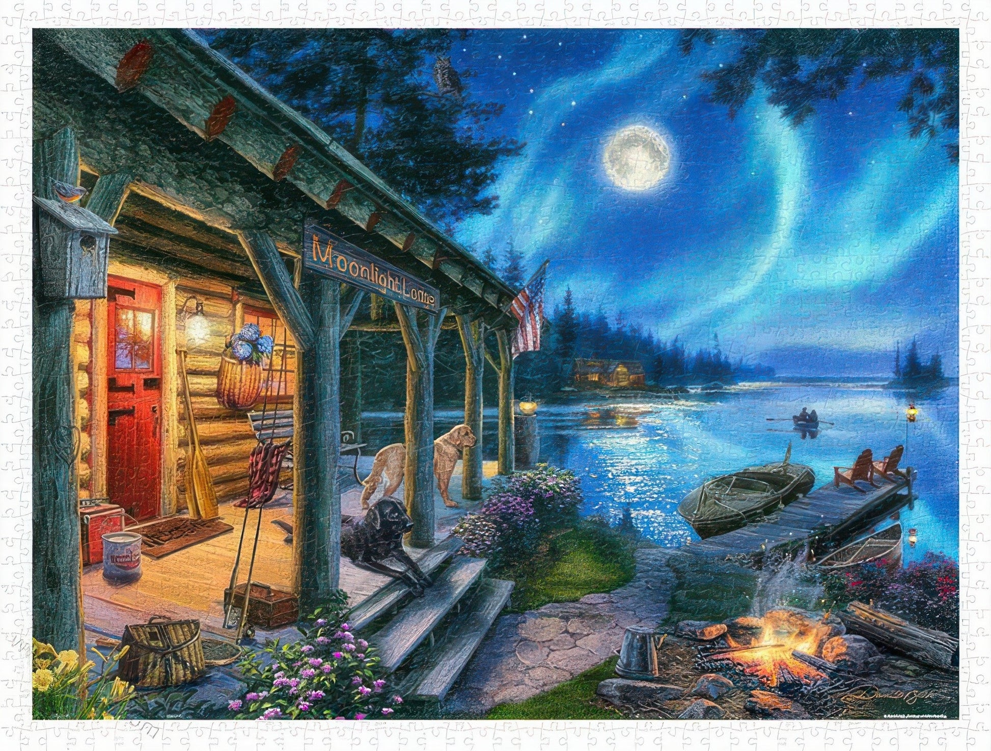 pintoo-h2931-darrell-bush---aurora-lake-1200-pieces-jigsaw-puzzle