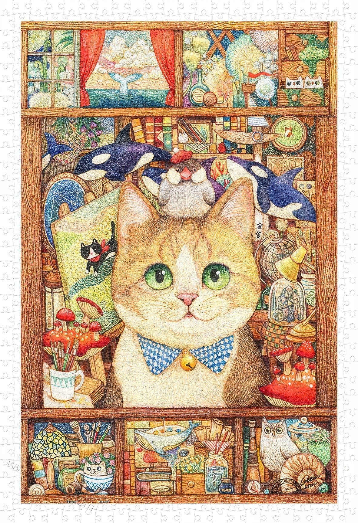 pintoo-h2966-cotton-lion---meow-meow's-studio-600-pieces-jigsaw-puzzle