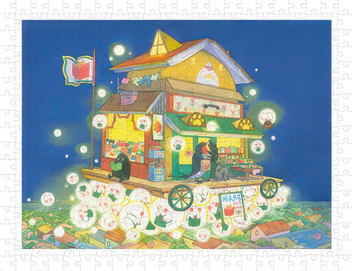 pintoo-h2974-03-rod-si---aerial-lucky-bookstore-300-pieces-jigsaw-puzzle