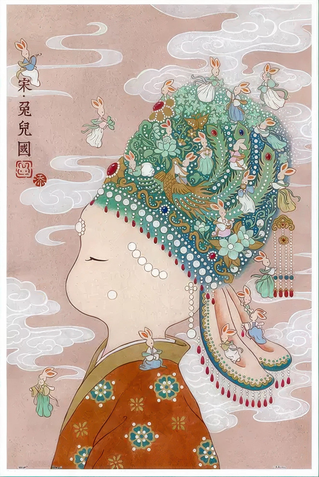 pintoo-h2985-tianti-an-emily---healing-little-rabbit---song-rabbit-kingdom-600-pieces-jigsaw-puzzle