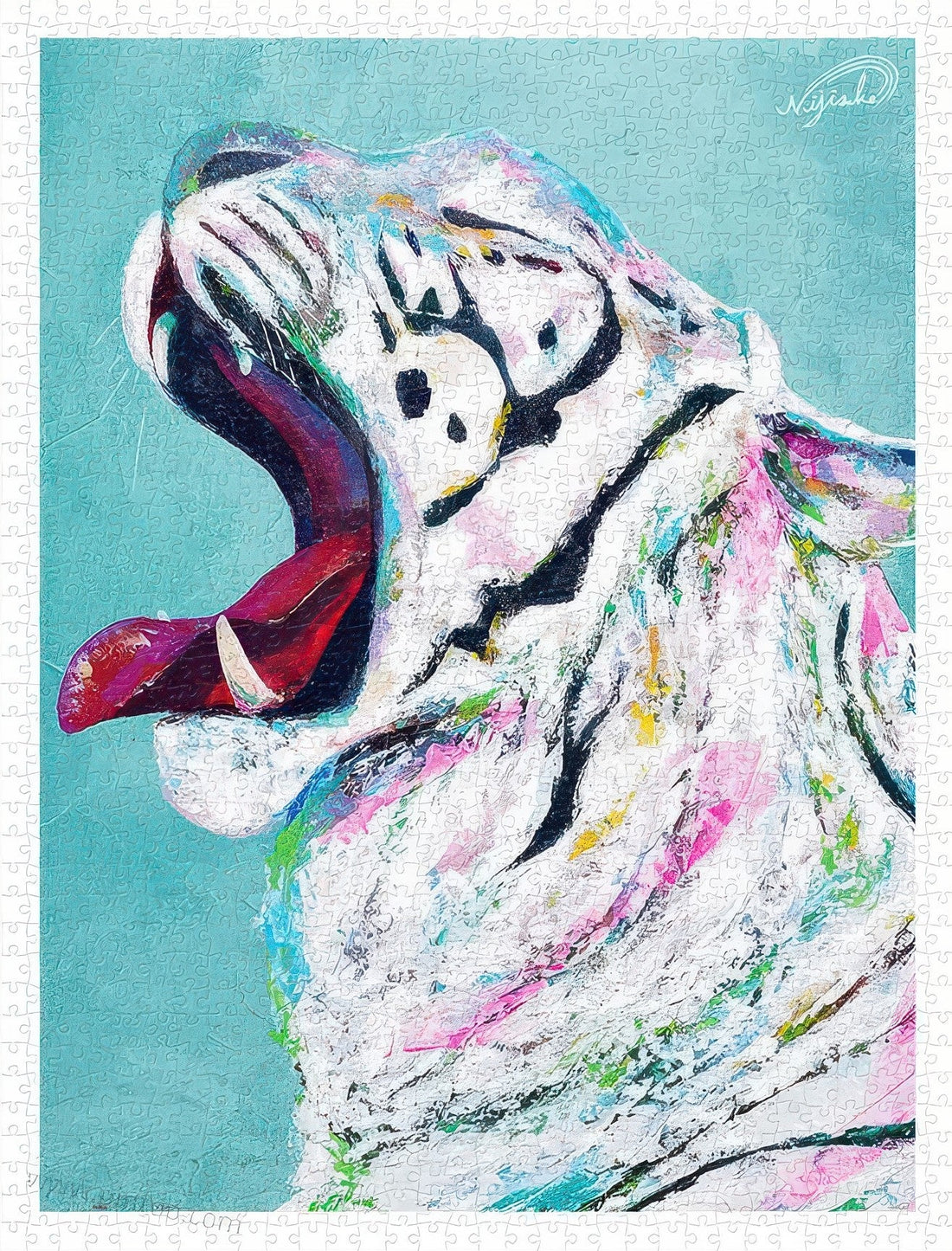 pintoo-h2988-kouki-doi---playful-white-tiger-1200-pieces-jigsaw-puzzle