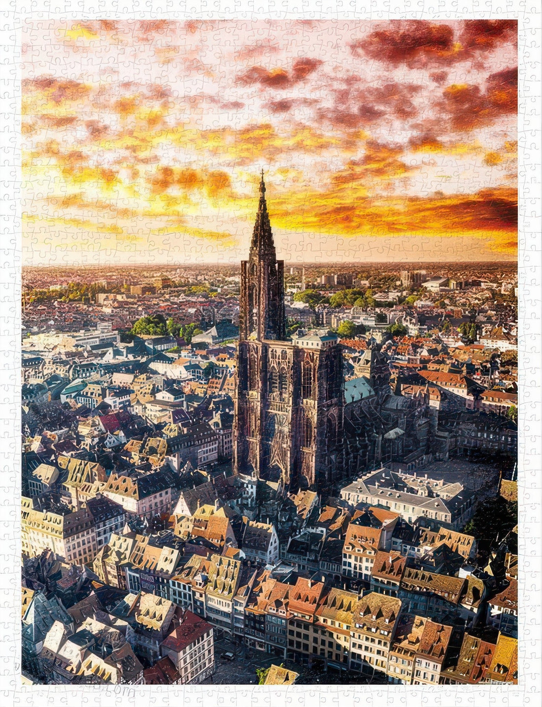 pintoo-h3033-henry-do---aerial-photography---strasbourg-cathedral,-france-1200-pieces-jigsaw-puzzle