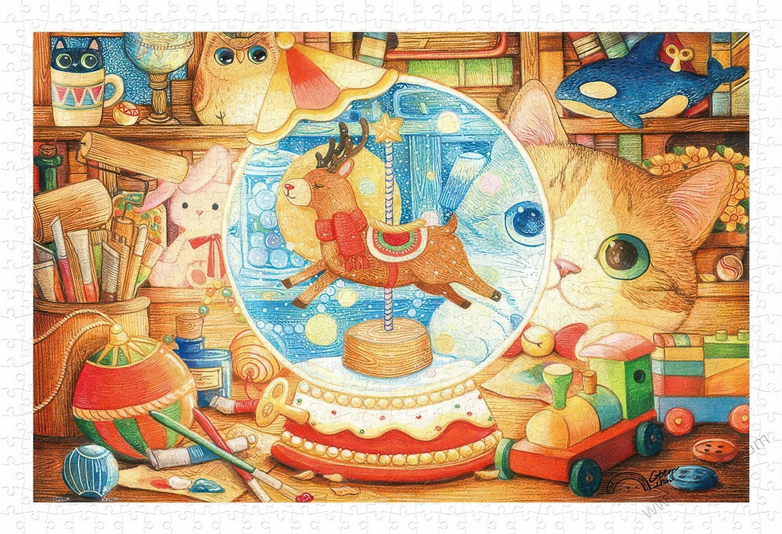 pintoo-h3037-animal-christmas-crystal-ball-600-pieces-plastic-jigsaw-puzzle