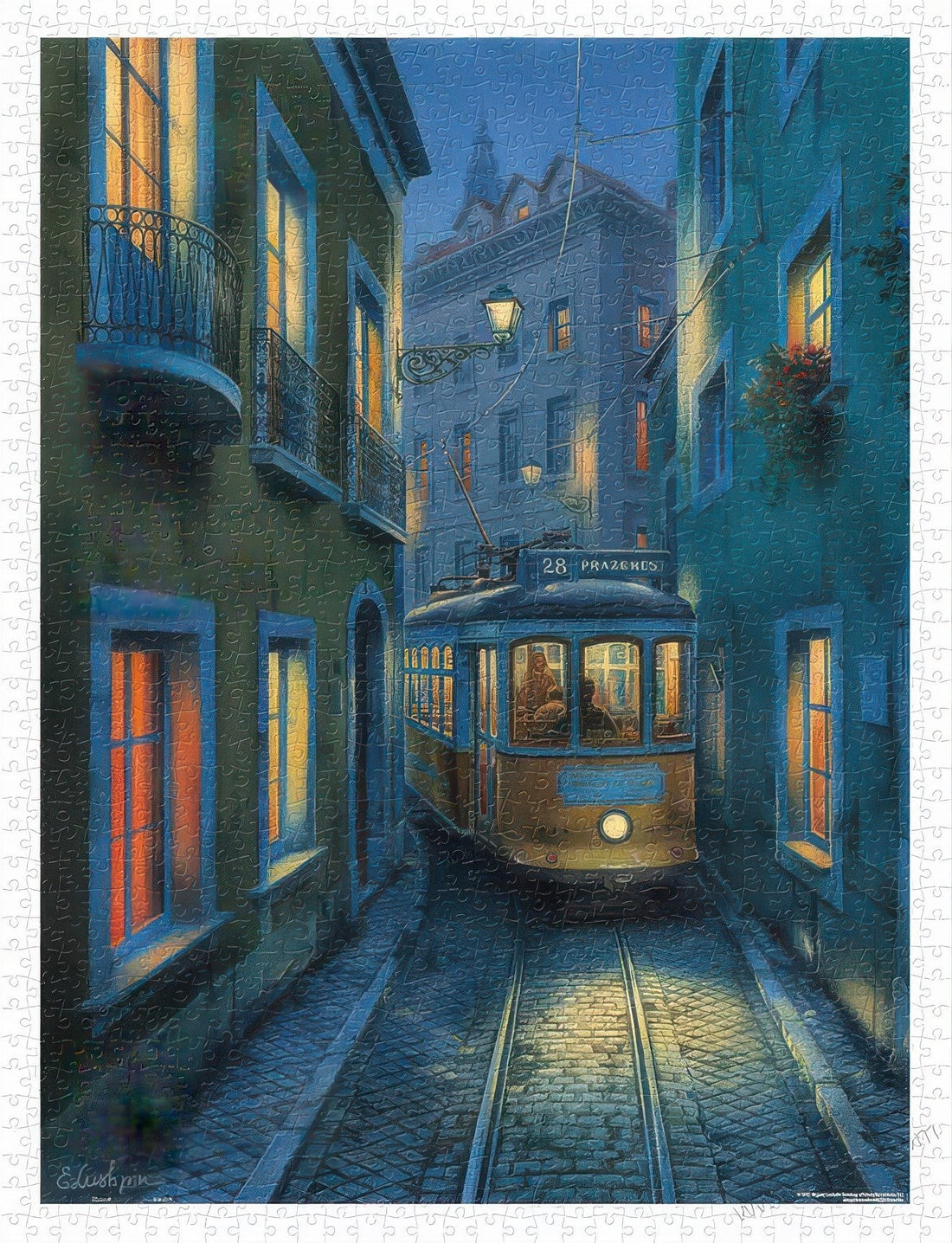 pintoo-h3041-evgeny-lushpin---tram-28-wandering-through-alleys-1200-pieces-jigsaw-puzzle