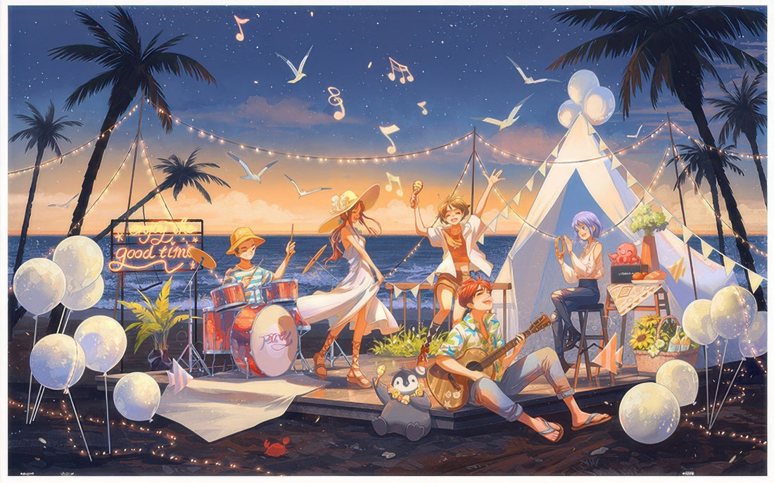 pintoo-h3079-dong-long-dong---our-concert-by-the-sea-at-sunset-1000-pieces-jigsaw-puzzle