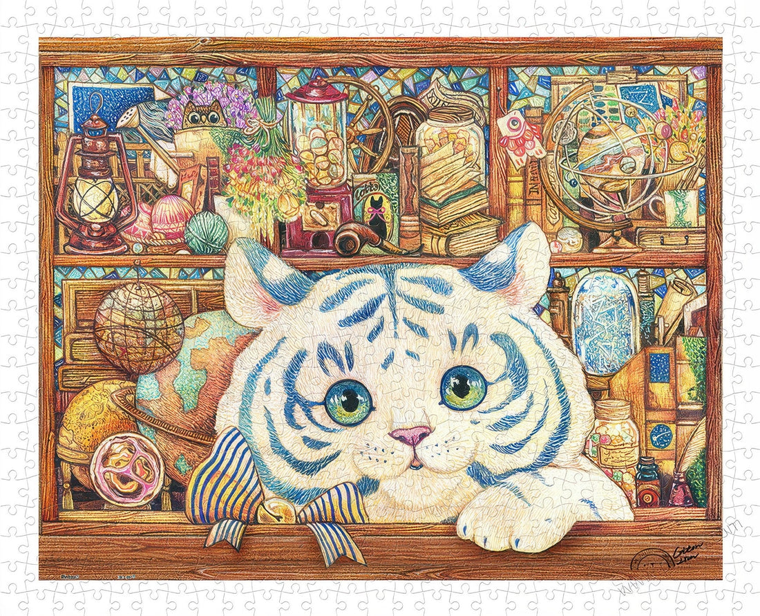 pintoo-h3082-cotton-lion---gift-from-little-white-tiger-500-pieces-jigsaw-puzzle