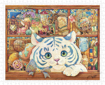 pintoo-h3082-cotton-lion---gift-from-little-white-tiger-500-pieces-jigsaw-puzzle
