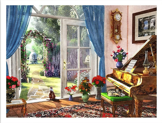Pintoo • Dominic Davison • Tranquility Time in Piano Room　1200 PCS　Plastic Jigsaw Puzzle