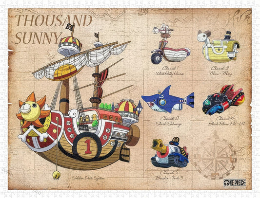 Pintoo H3154　One Piece • Thousand Sunny　1200 Pieces Plastic Jigsaw Puzzle