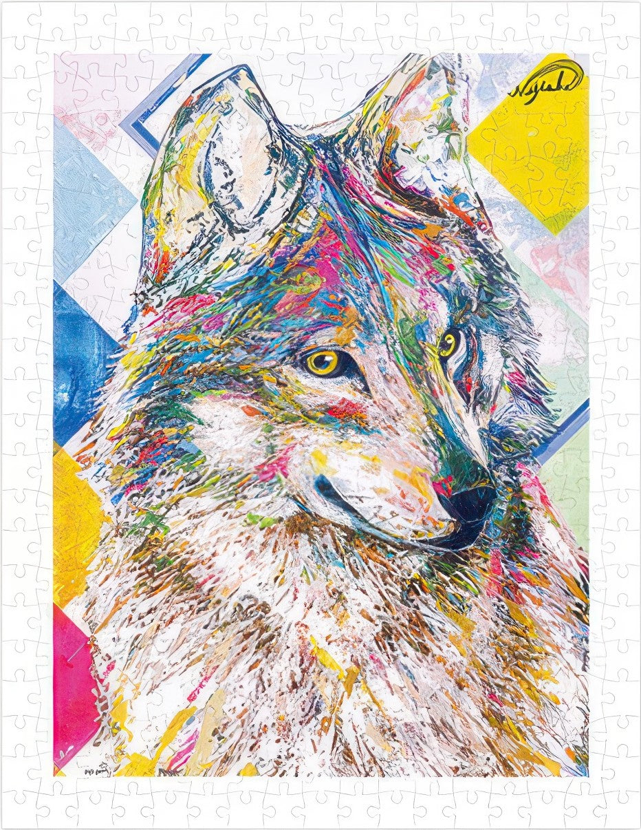 pintoo-h3193-03-kouki-doi---rising-star---gray-wolf-300-pieces-jigsaw-puzzle