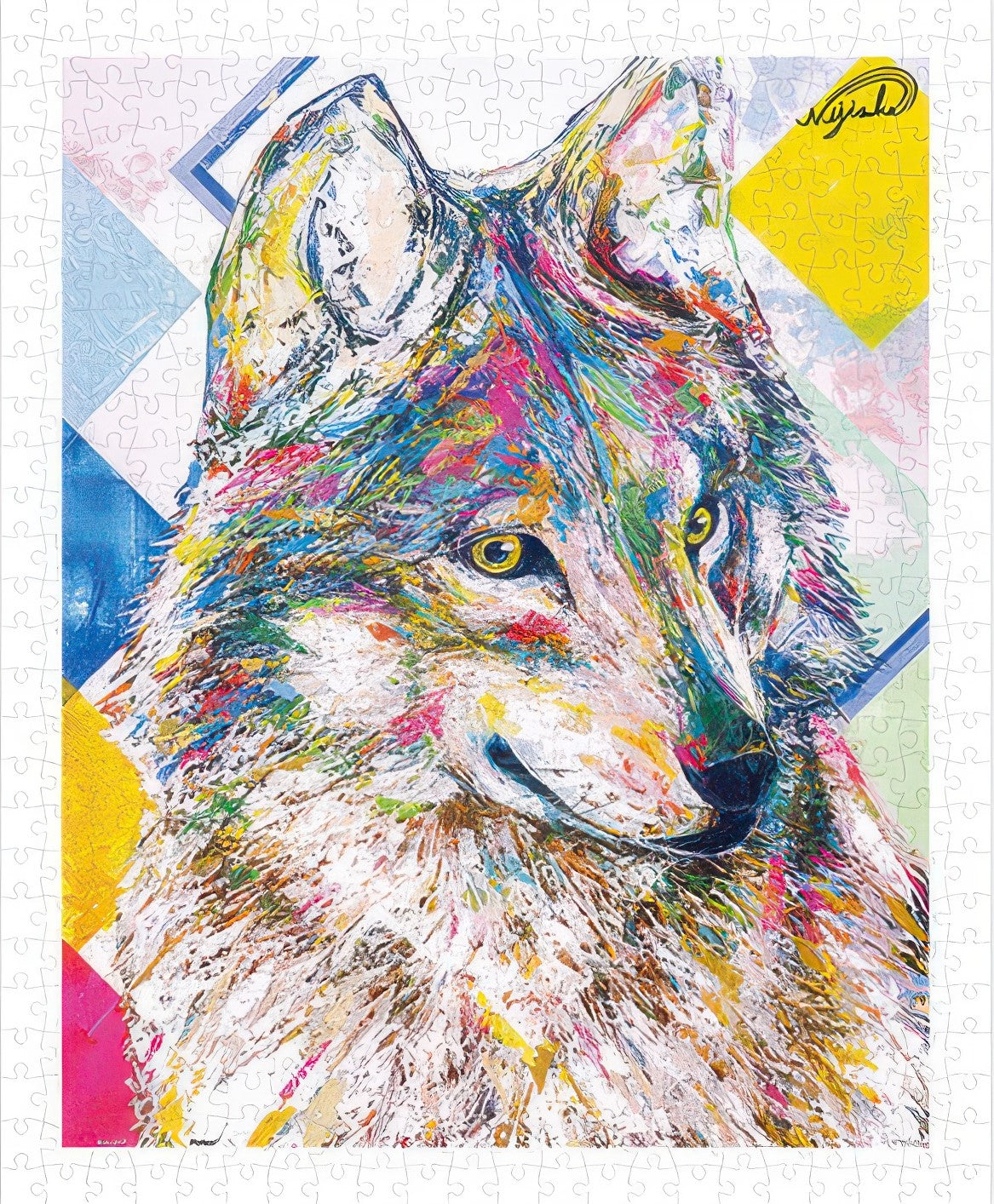 pintoo-h3193-05-kouki-doi---rising-star---gray-wolf-500-pieces-jigsaw-puzzle