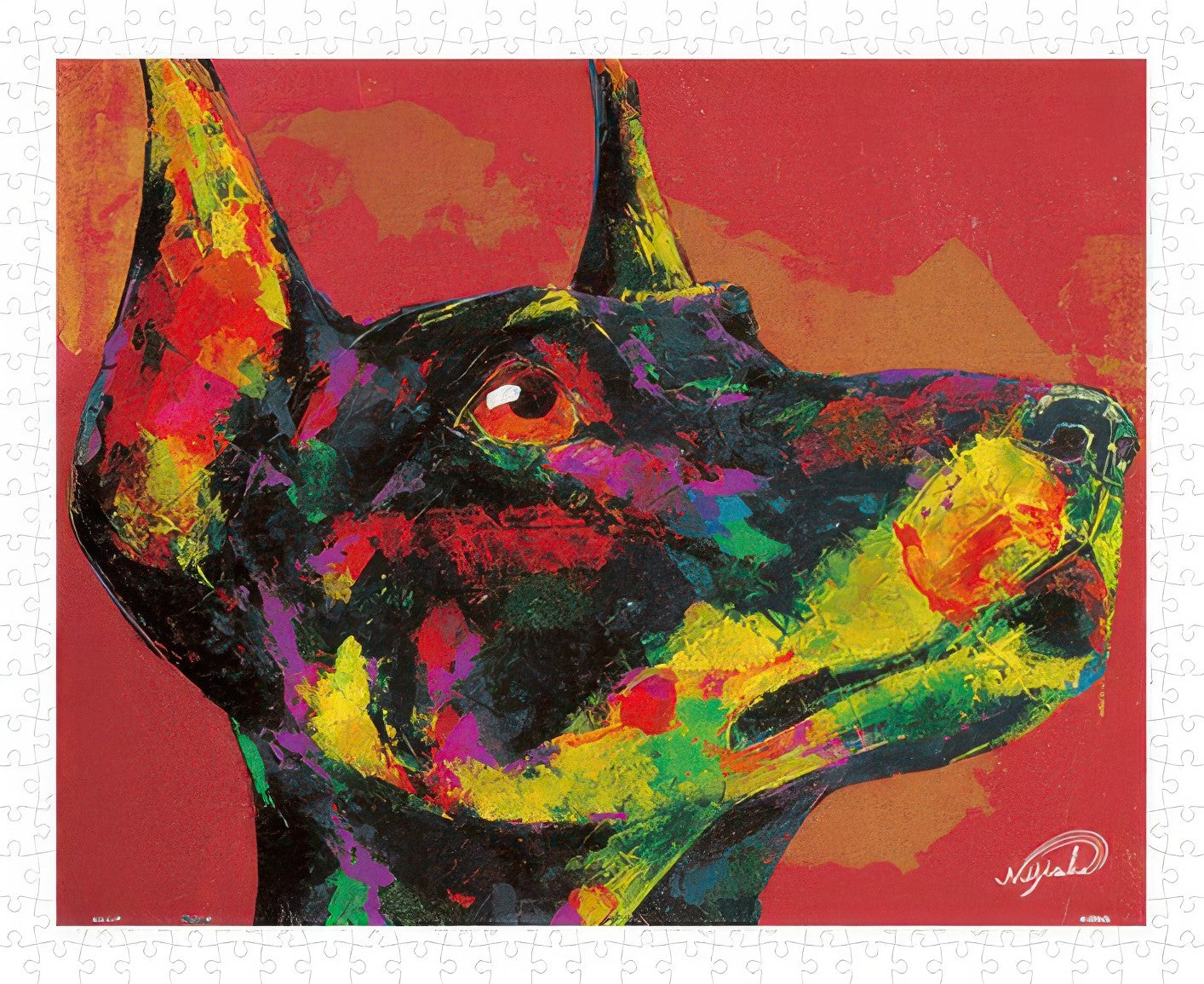 pintoo-h3199-05-kouki-doi---rising-star---cherished-doberman-500-pieces-jigsaw-puzzle