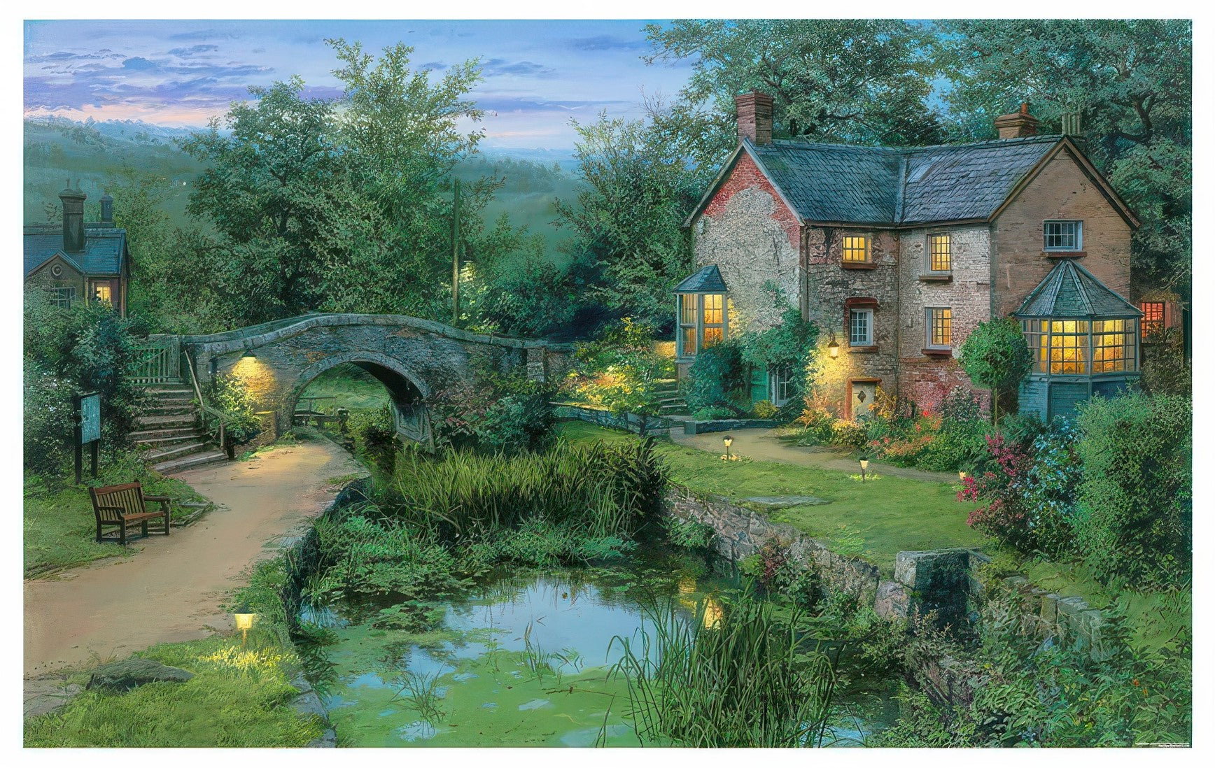 pintoo-h3251-evgeny-lushpin---old-house-by-the-pond-4000-pieces-jigsaw-puzzle