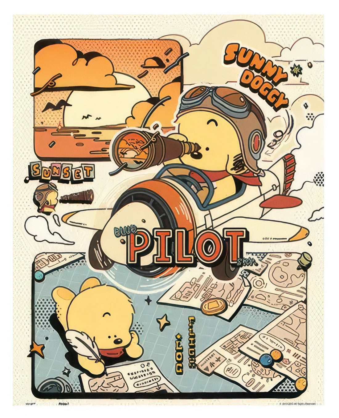 pintoo-h3288-animal-sunshine-pilot-500-pieces-plastic-jigsaw-puzzle