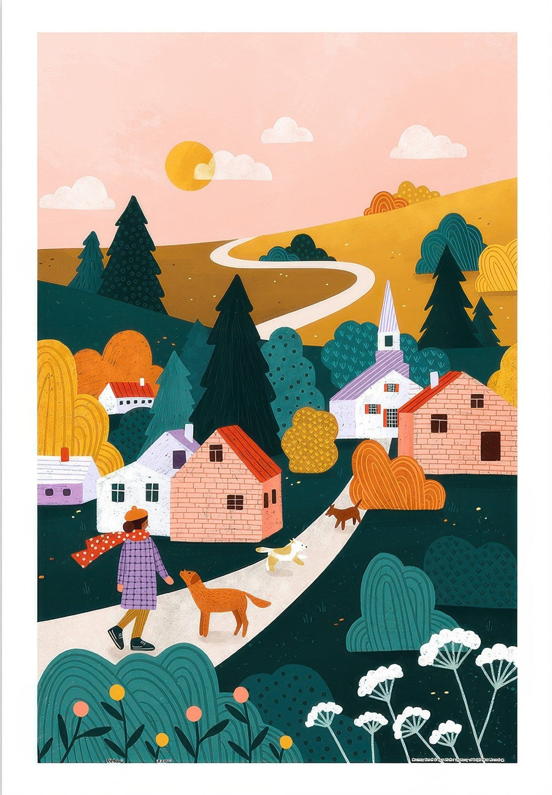 pintoo-h3418-bea-muller---country-walk-600-pieces-jigsaw-puzzle