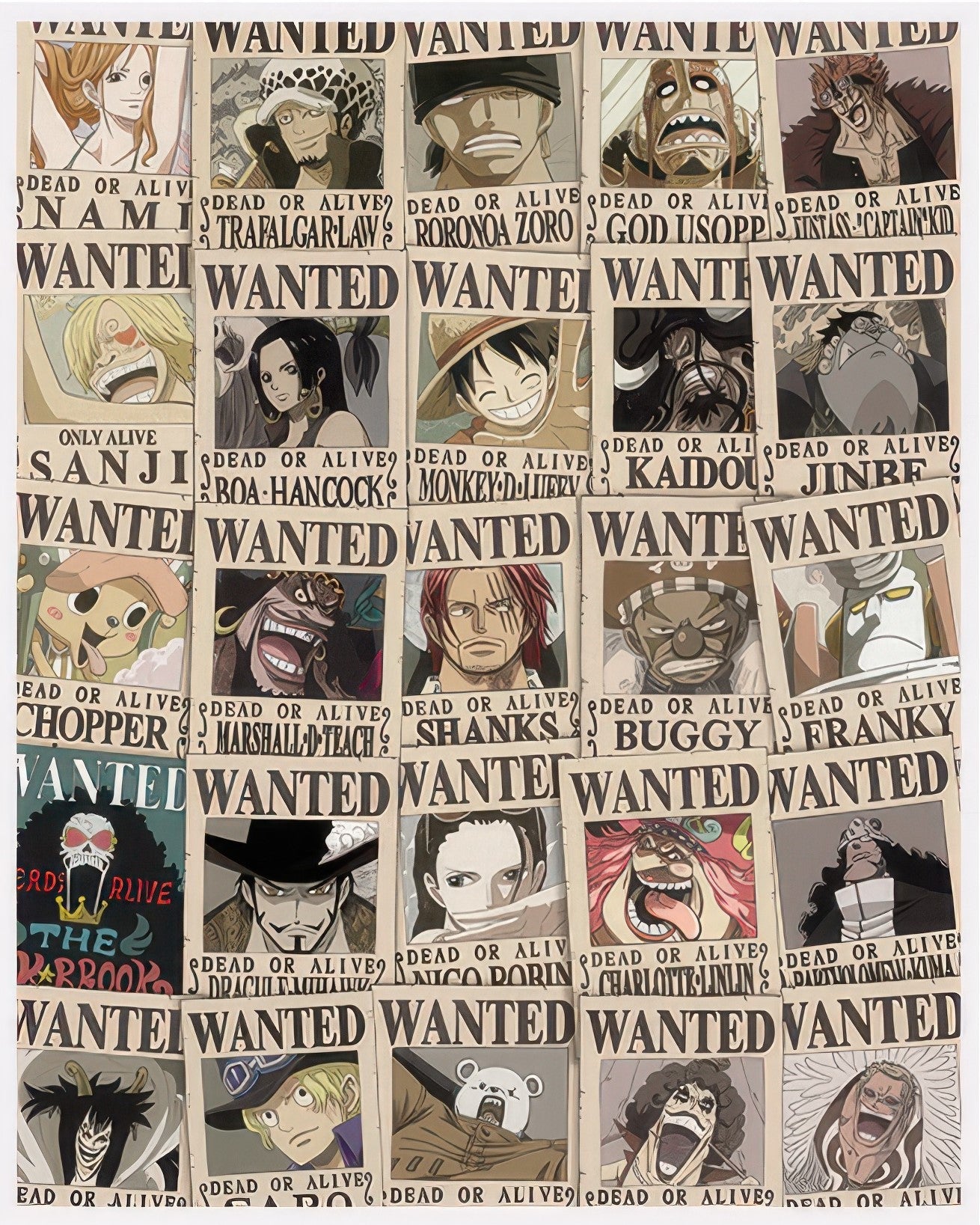 pintoo-h3423-45-one-piece---china---wanted-poster-collection-4500-pieces-jigsaw-puzzle