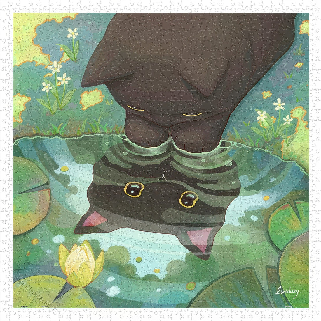 pintoo-h3458-limduey---pond-reflection-900-pieces-jigsaw-puzzle