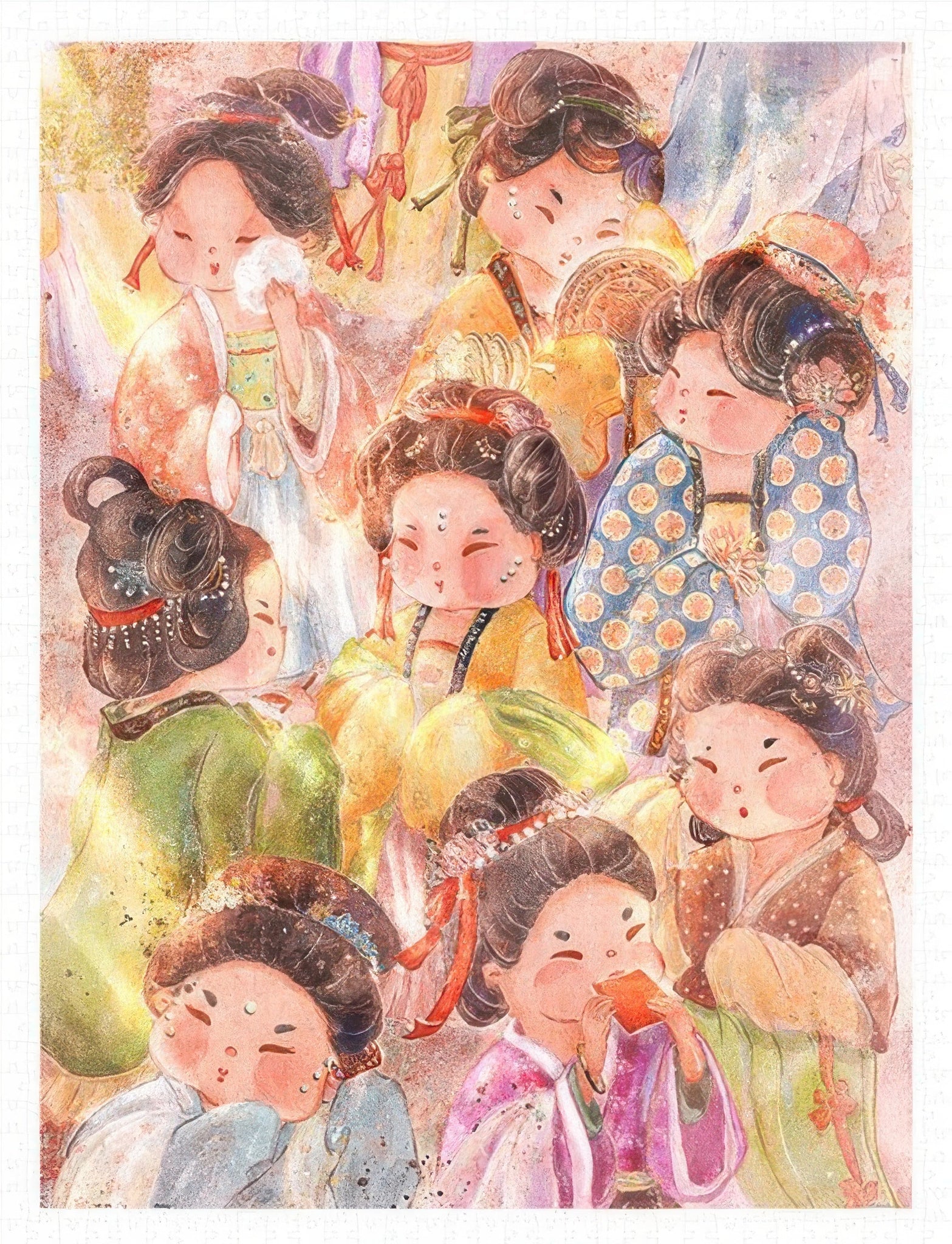 pintoo-h3598-12-yu-jun-shan-jian---applying-flower-yellow-1200-jigsaw-puzzle