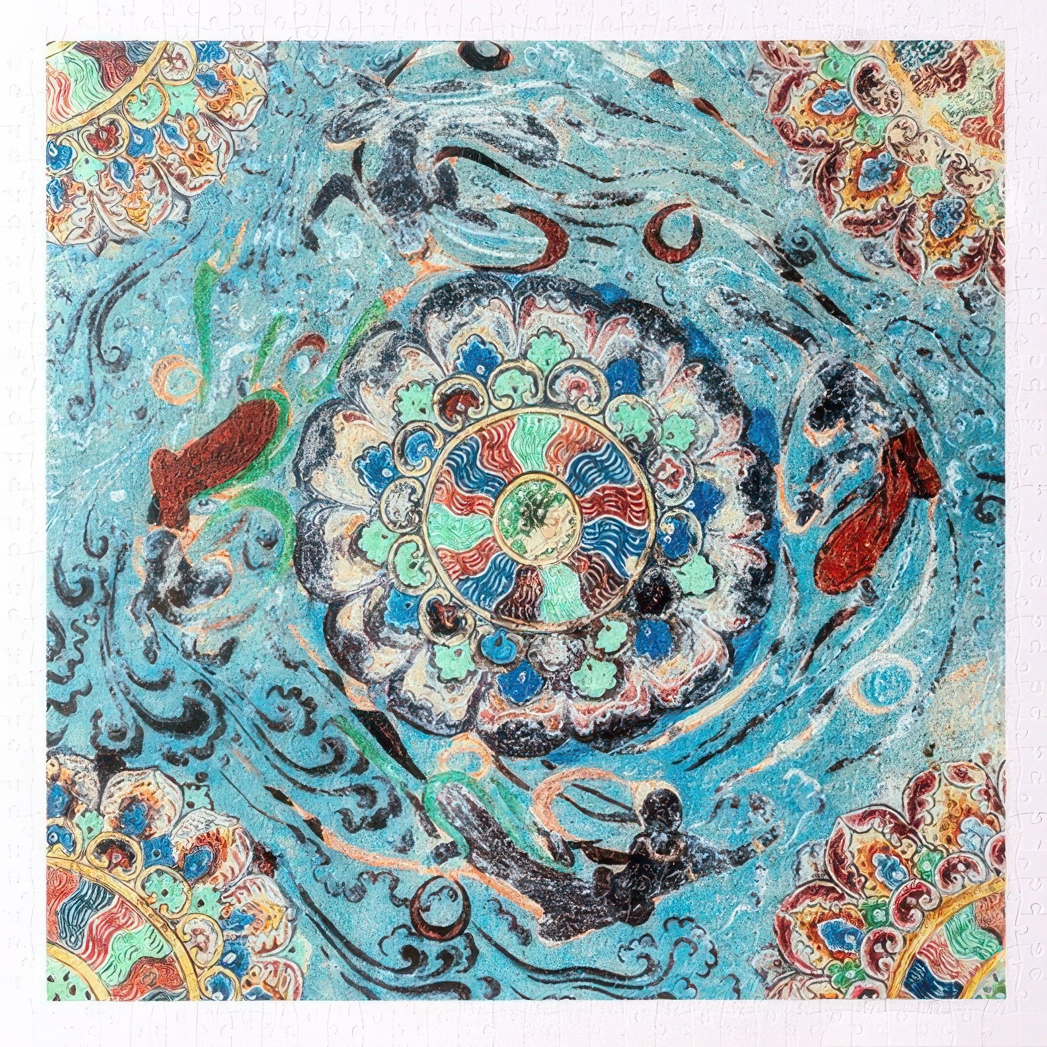 pintoo-h3603-dunhuang-mural-puzzle---flying-apsara-with-lotus-900-pieces-jigsaw-puzzle