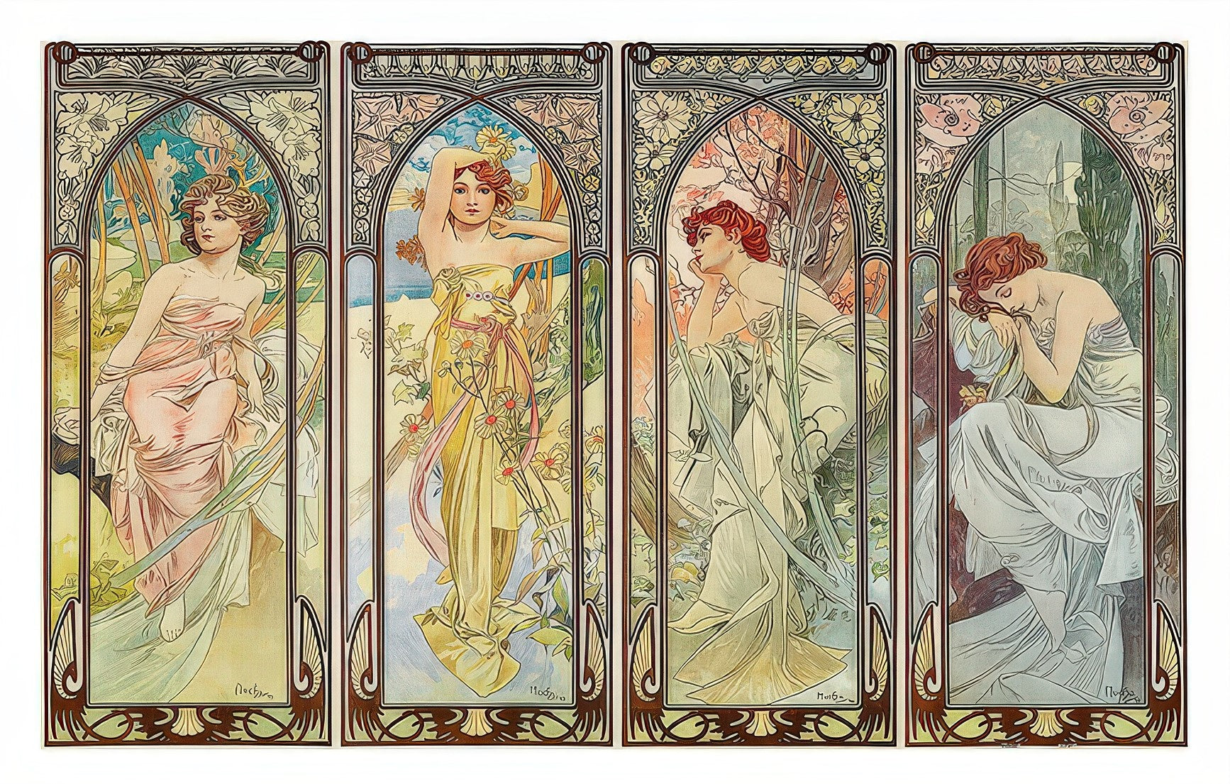 pintoo-h3641-mucha---times-of-day-1000-pieces-jigsaw-puzzle