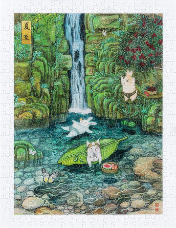 pintoo-h3673-cheng-jingjinn---yue-de-lu---summer-solstice-300-pieces-jigsaw-puzzle