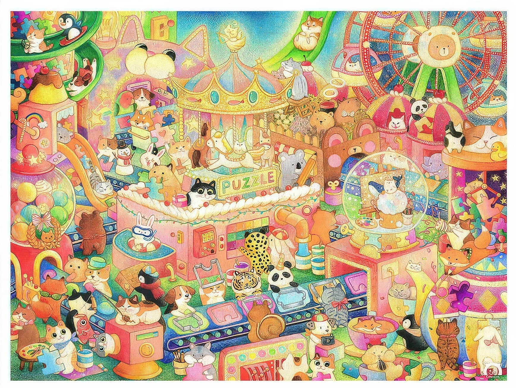 pintoo-h3703-cotton-lion---puzzle-kingdom-4800-pieces-jigsaw-puzzle