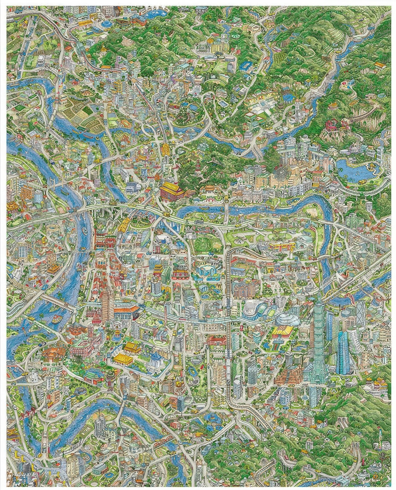 pintoo-h3776-tom-parker---taipei-map-8000-pieces-jigsaw-puzzle
