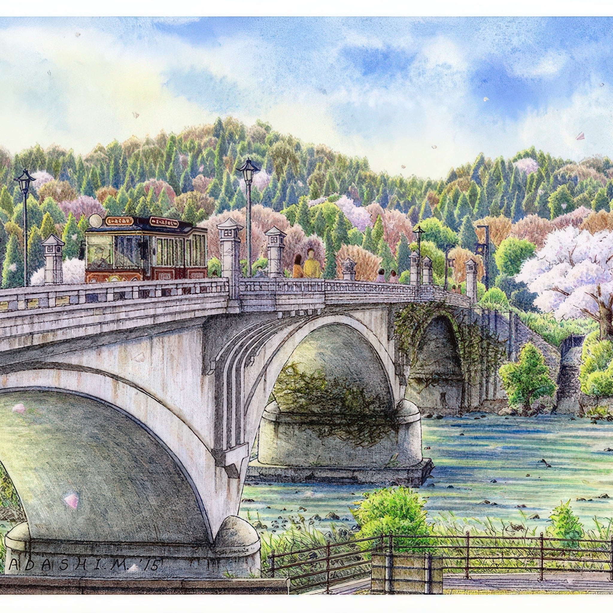 pintoo-h3842-tadashi-matsumoto---spring-radiance-flowing-water-2000-pieces-jigsaw-puzzle