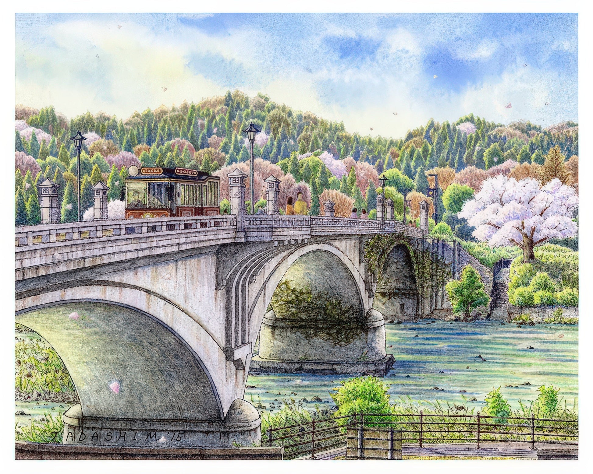 pintoo-h3842-tadashi-matsumoto---spring-radiance-flowing-water-2000-pieces-jigsaw-puzzle