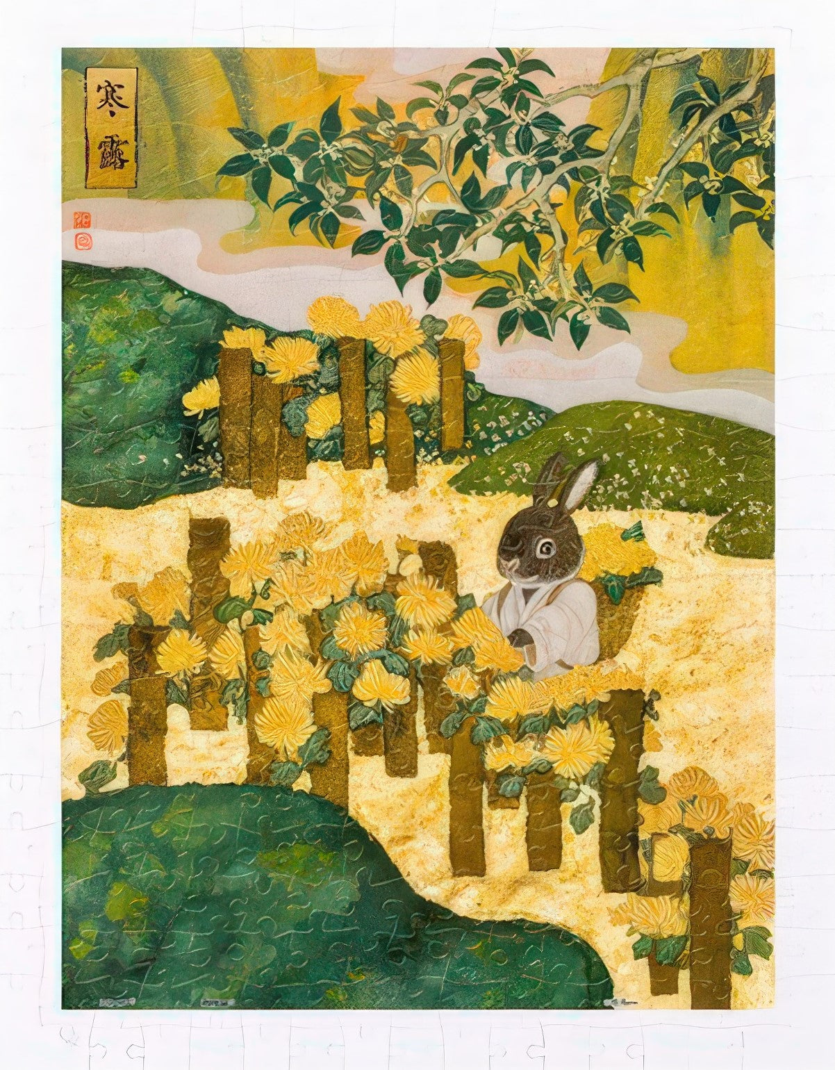 pintoo-h3862-cheng-jingjinn---yue-de-lu---cold-dew-300-pieces-jigsaw-puzzle