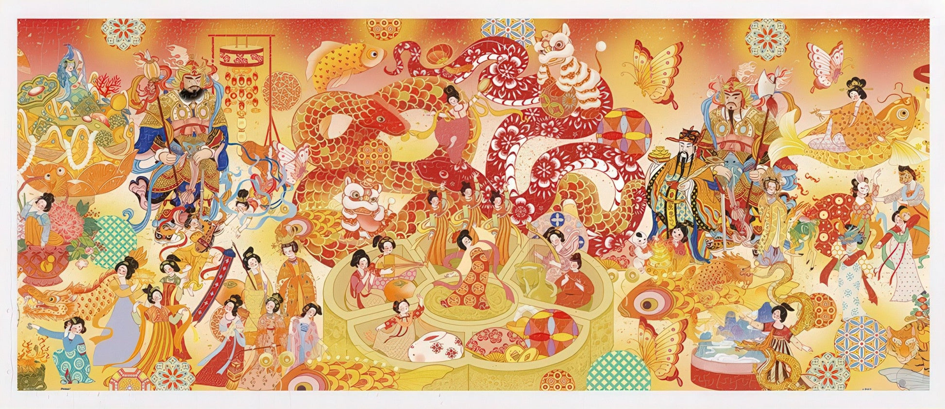 pintoo-h3916-snakes-dance-wildly-to-celebrate-new-year-1500-pieces-jigsaw-puzzle