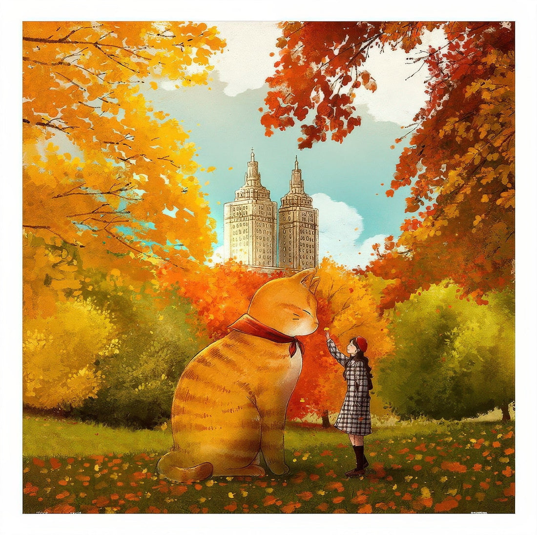 pintoo-h3933-luna---autumn-stroll-900-pieces-jigsaw-puzzle