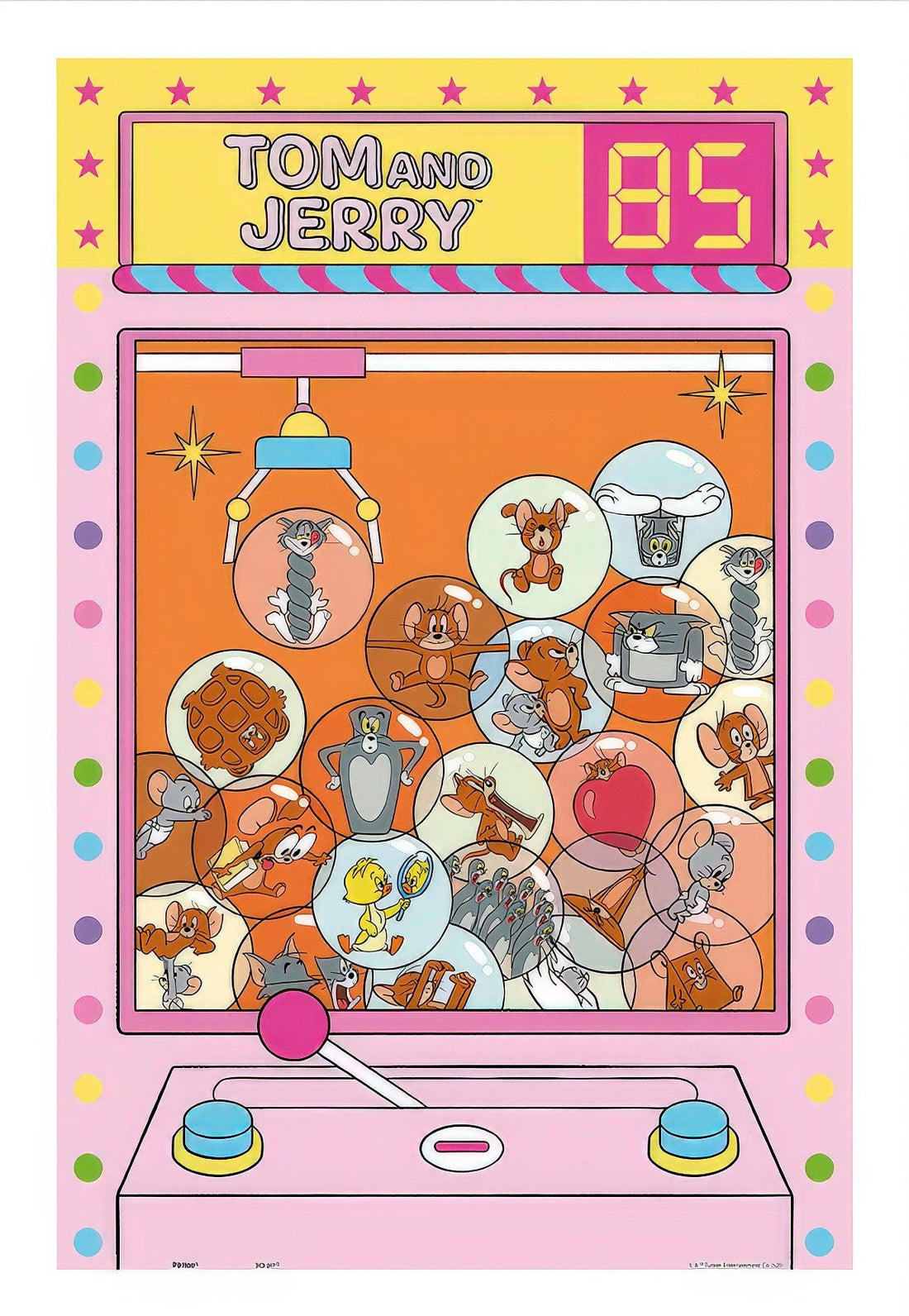 pintoo-h3961-tom-and-jerry-series---claw-machine-600-pieces-jigsaw-puzzle