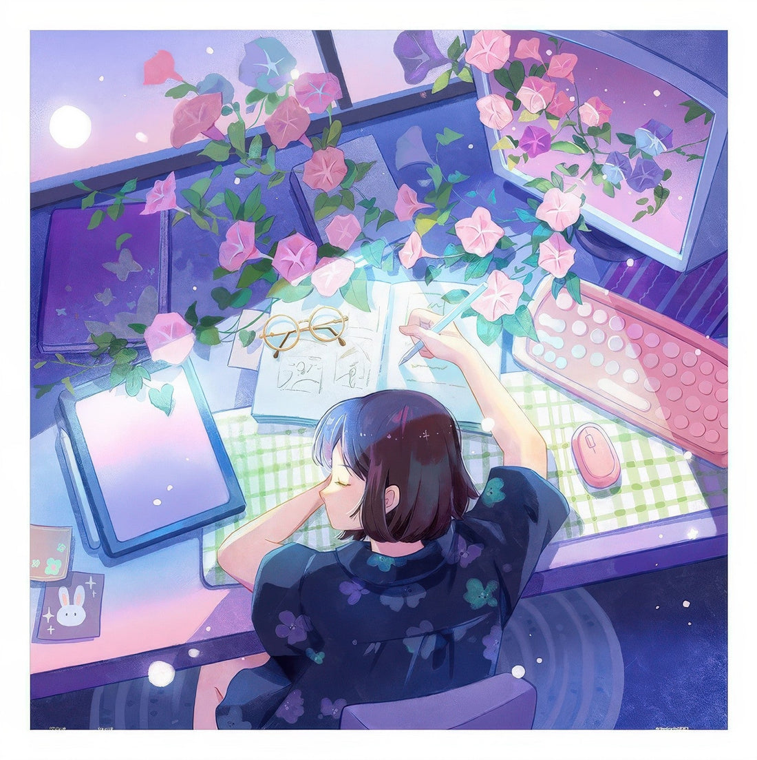 pintoo-h3976-he-yunzhen---deep-night-dream-900-pieces-jigsaw-puzzle